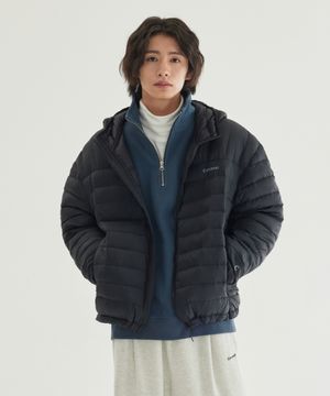 [추영우 착용] 커버라이트 패커블 후드 경량 다운 자켓 Black