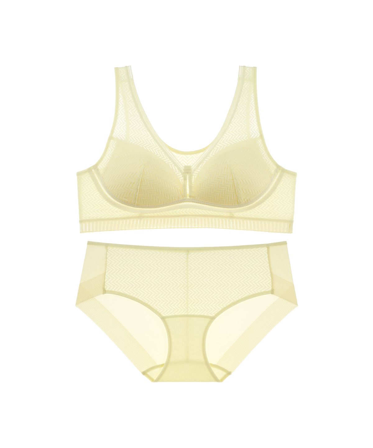 크로커다일 이너웨어(CROCODILE INNERWEAR) 에어리핏 시스루 브라팬티 세트 (6colors)