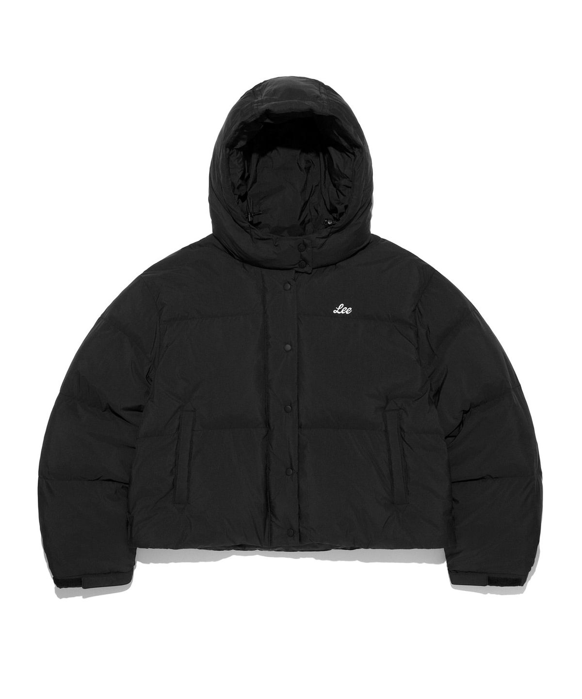 리(LEE) 우먼 후드 숏 다운 블랙