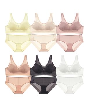 [6PACK] 에어리핏 시스루 브라팬티 세트 (CD061_00)