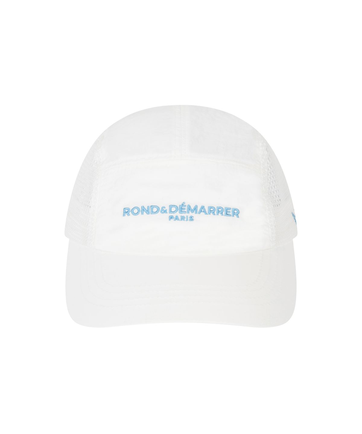 론앤디마리(ROND&DÉMARRER) [남녀공용] 시그니처 메인심볼 컬러블록 캠프캡 (화이트)