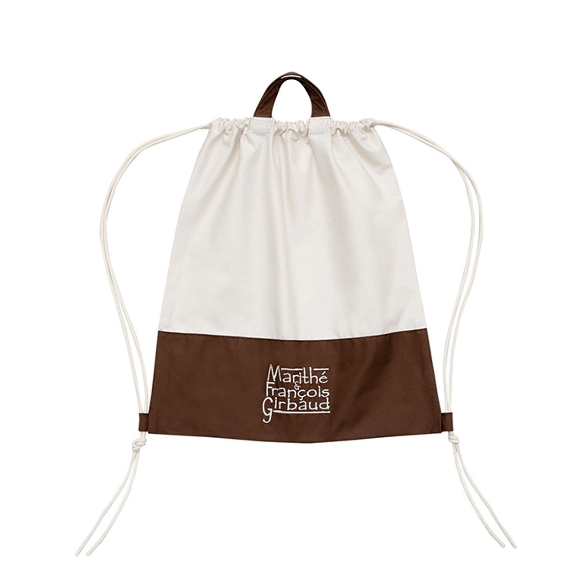 예루살렘 샌들(JERUSALEM SANDALS) [Jerusalem Sandals X MFG] LOGO GYM SACK X MFG-IVORY (로고 짐)