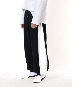 에센셜 벌룬 와이드 스웻 팬츠 (절개 화이트 배색)