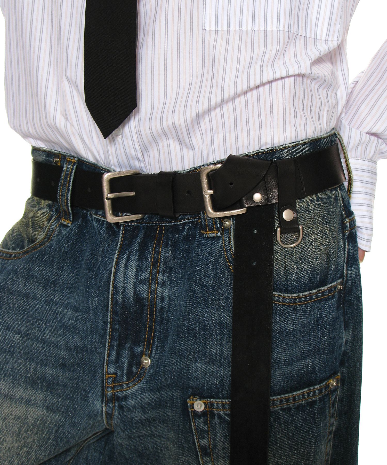 小物 PARTIMENTO WOMEN (Set) Belt MUSINSA | PARTIMENTO WOMEN Leather Extra Long Belt_Black