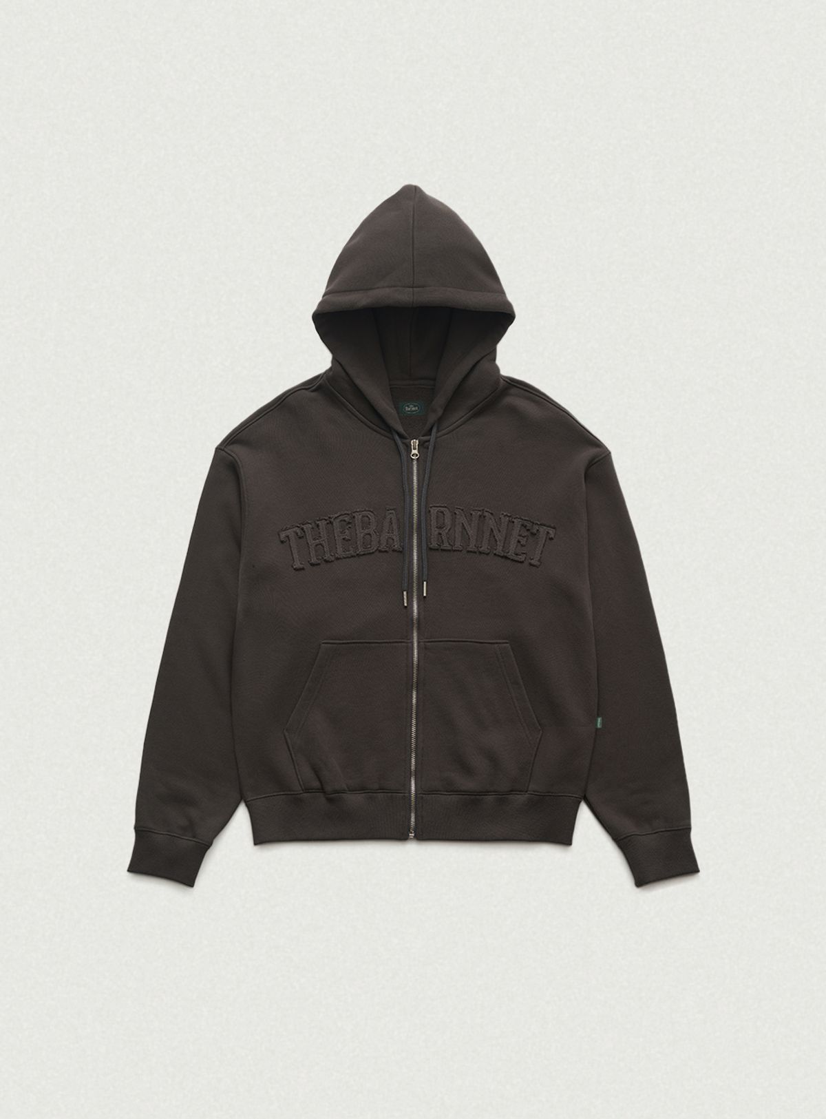 더바넷(THEBARNNET) Oversized Forde Sweat Zip-Up Hoodie Jacket_Charcoal
