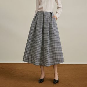 YY_Commuter gingham check skirt