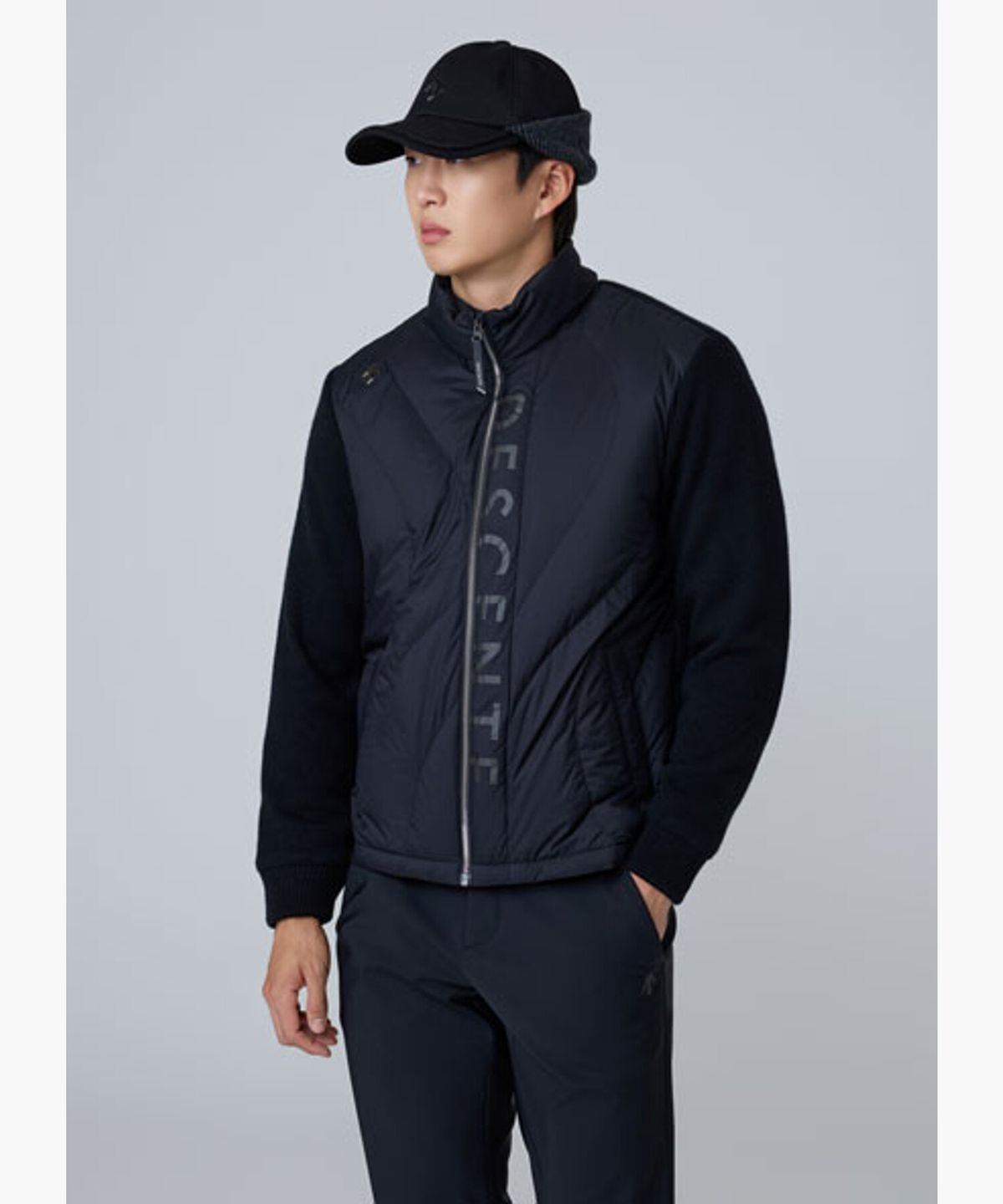 데상트 골프(DESCENTE GOLF) 남성 웨이브 퀼팅 하이브리드 다운 점퍼  DQ42MFKOO3