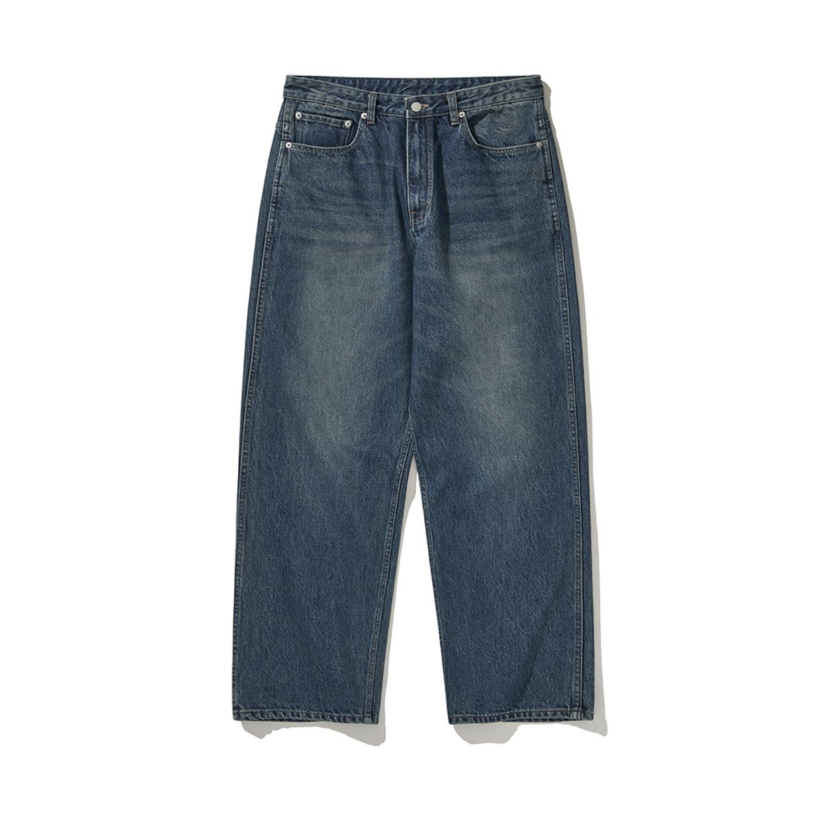 히즈핸더(HISHANDER) WASHED WIDE DENIM PANTS BLUE