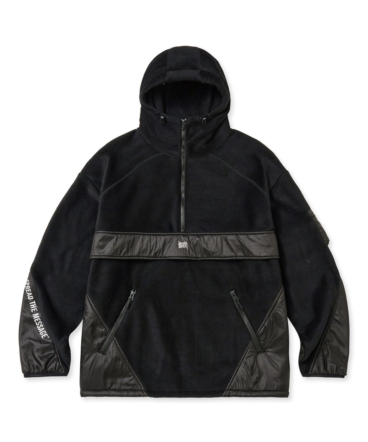 브라운브레스(BROWNBREATH) FLEECE BALACLAVA ANORAK - BLACK