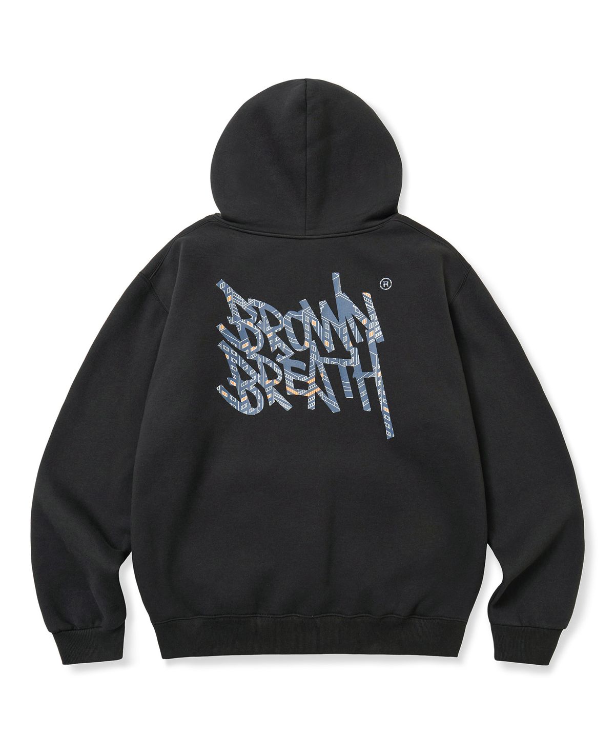 브라운브레스(BROWNBREATH) NIGHT TAG HOODIE - CHARCOAL
