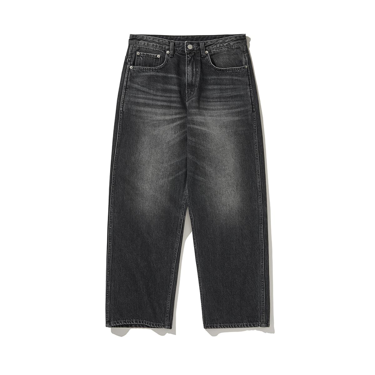 히즈핸더(HISHANDER) WASHED WIDE DENIM PANTS BLACK