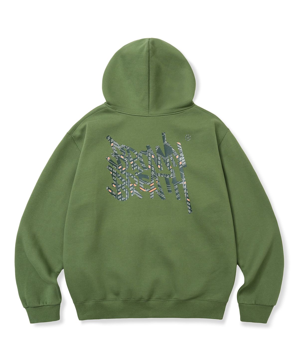 브라운브레스(BROWNBREATH) NIGHT TAG HOODIE - OLIVE
