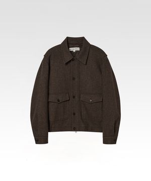 클래식 A-2 울 블루종 브라운