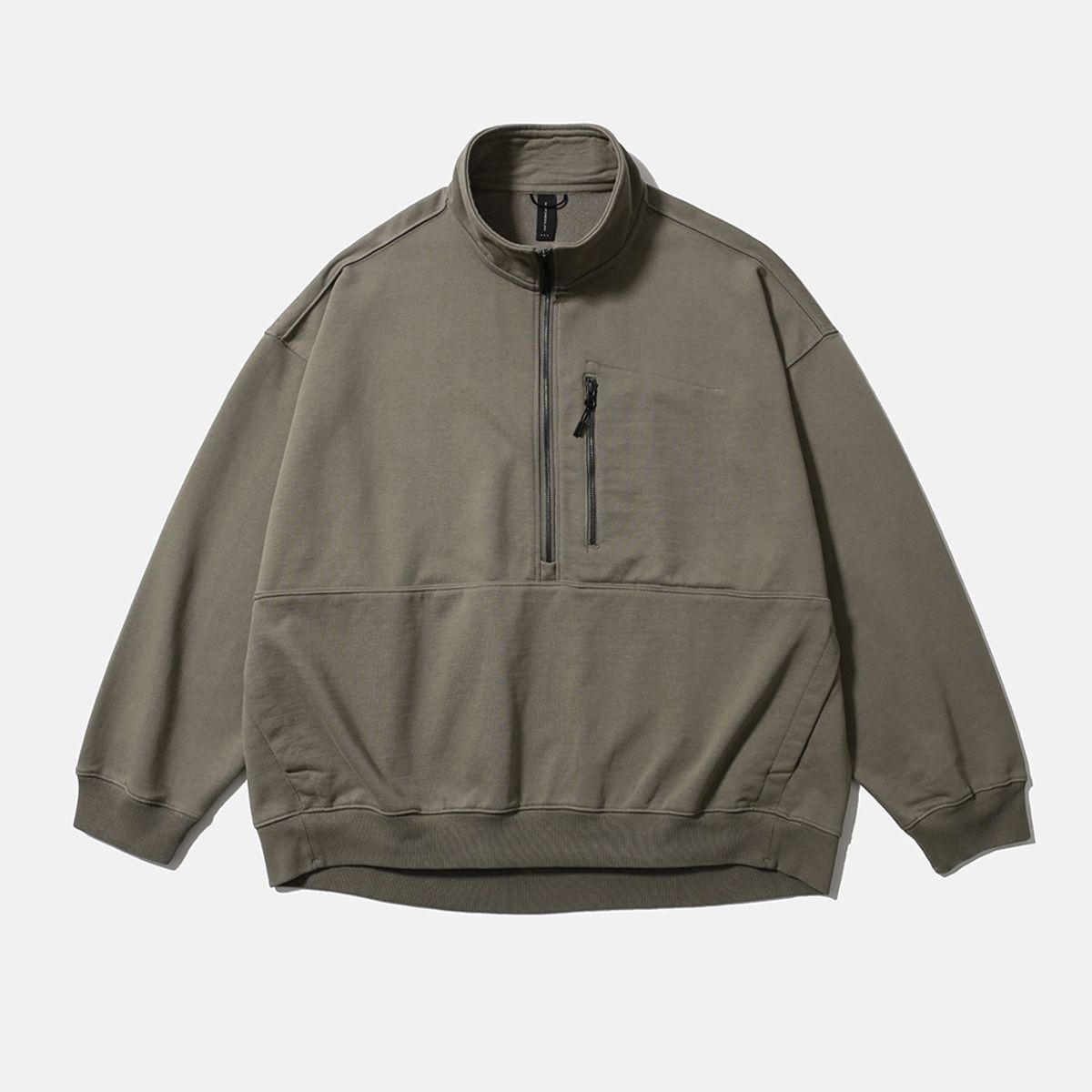 모이프(MOIF) [AW25] BAGGY HALF-ZIP SWEAT / OLIVE