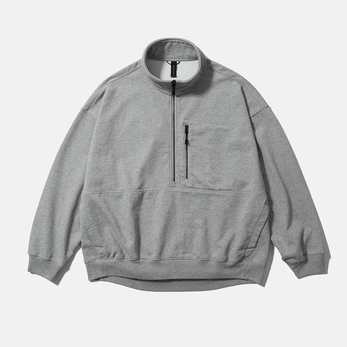 모이프(MOIF) [AW25] BAGGY HALF-ZIP SWEAT / HEATHER GRAY