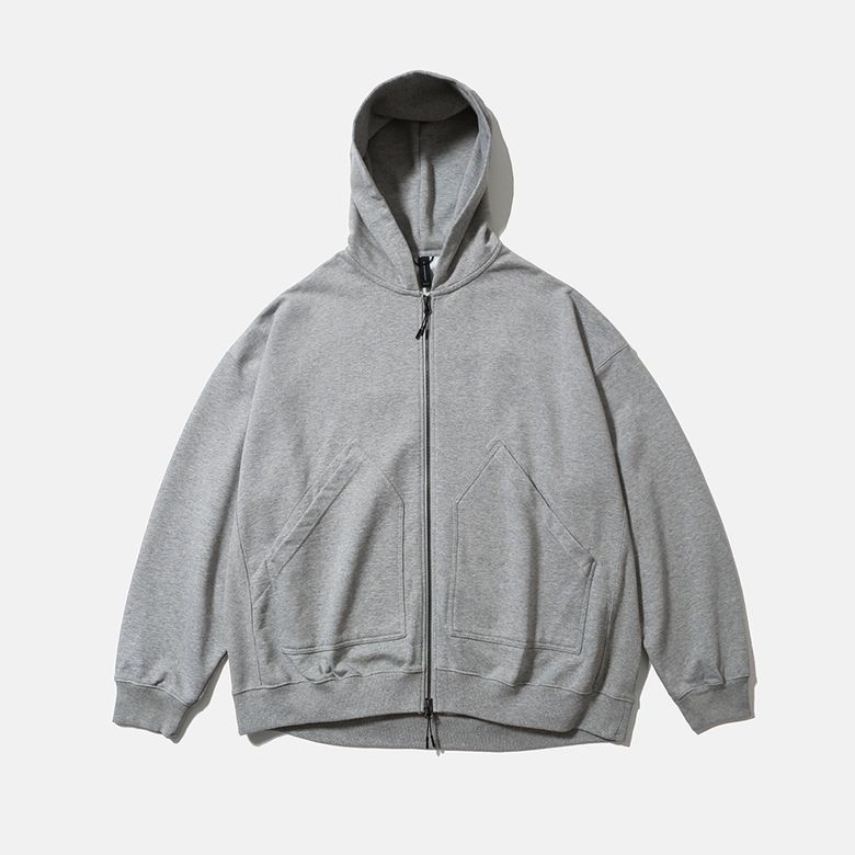 [AW25] BAGGY ZIP HOODED SWEAT / HEATHER GRAY