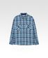 플레이드 플란넬 체크 셔켓 블루