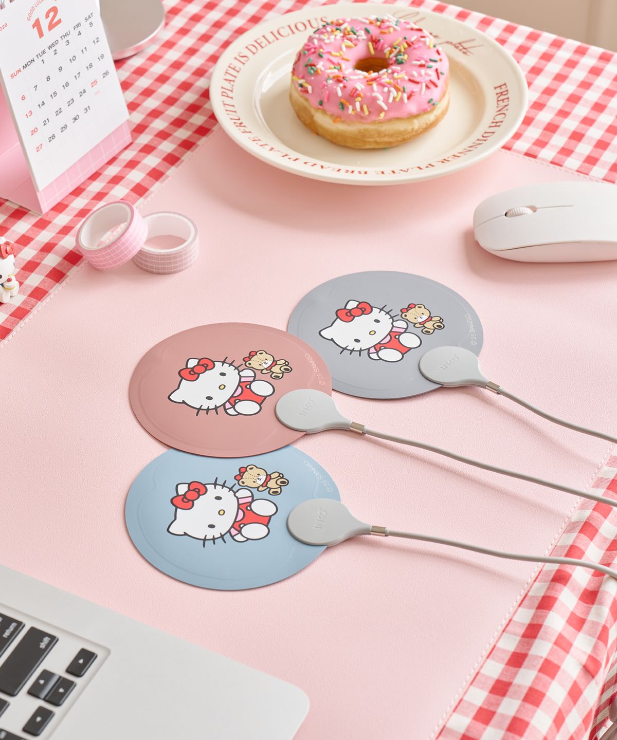 잉코(INKO) 산리오 헬로키티 USB 휴대용 핫팩 손난로 (3종 1택)