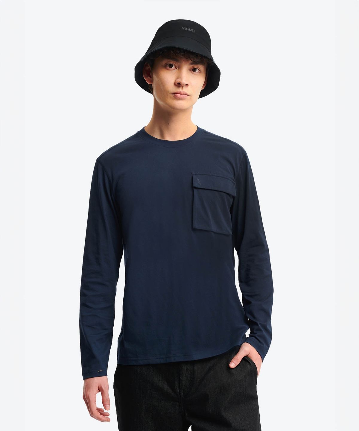 에이글(Aigle) 남성 DFT 롱슬리브 져지 티셔츠 AAW25MTSH006EMP