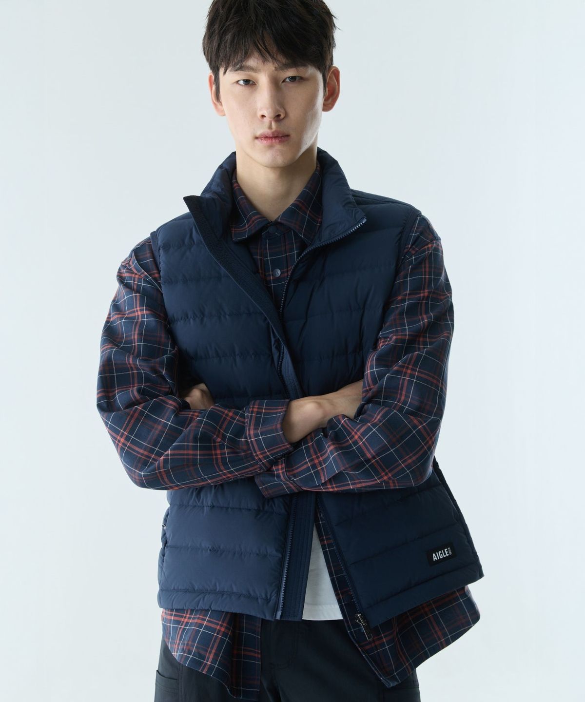 에이글(Aigle) 남성 리버시블 롱슬리브 셔츠 AAW25MSHI002EMPCH