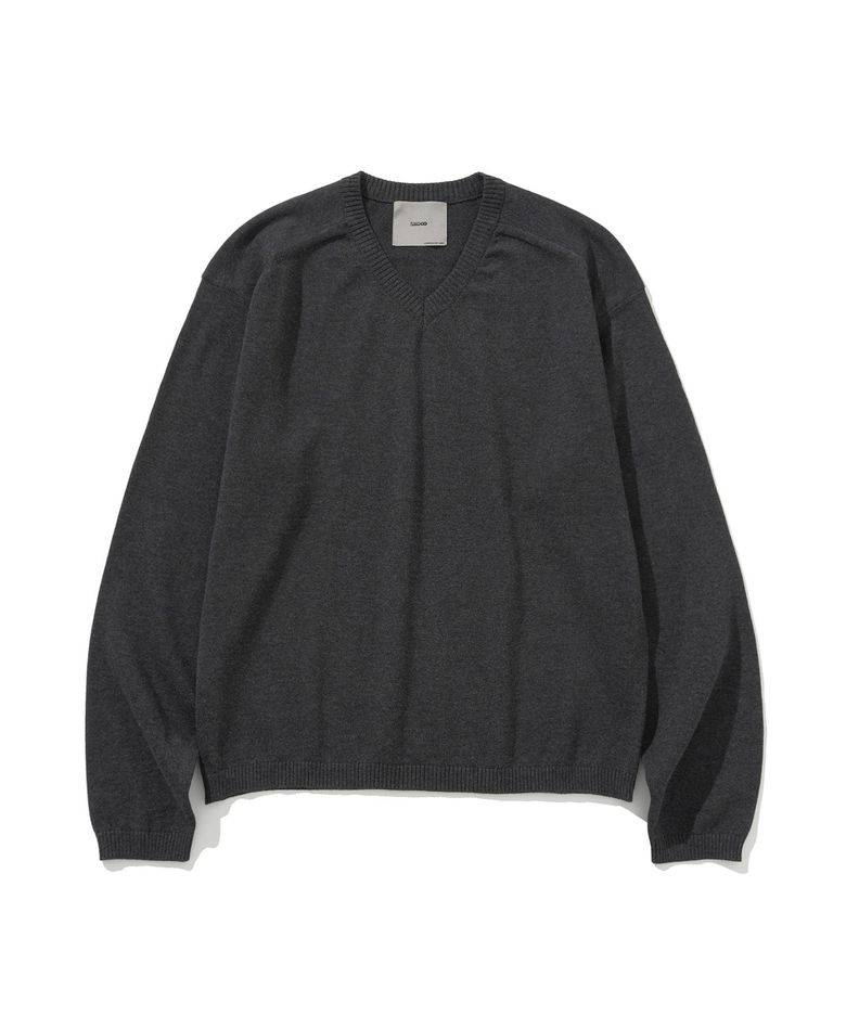 EVERYWHERE FRONT CT LINE V NECK KNIT #1