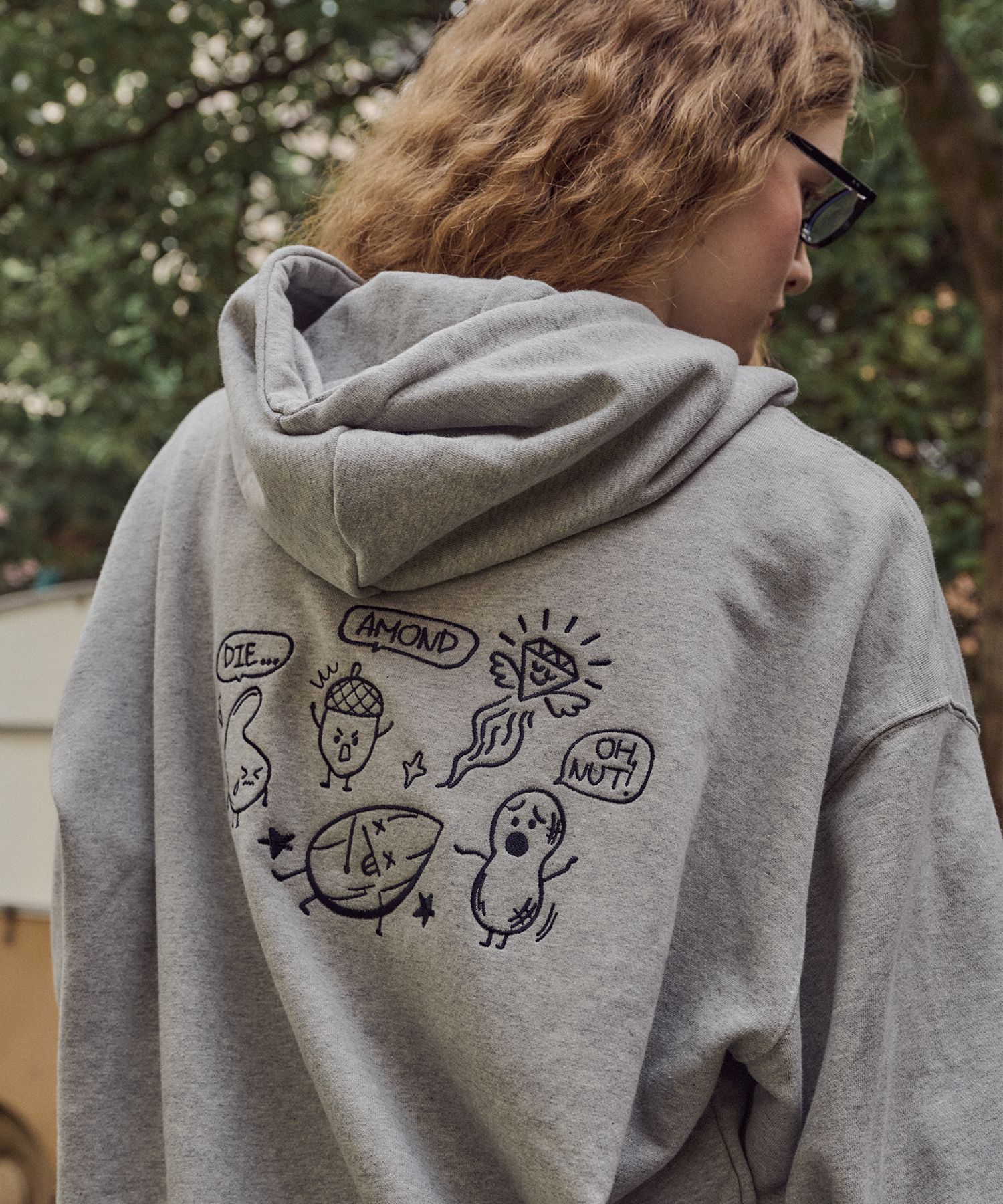 MUSINSA公式 | CPGN STUDIO ダイヤモンド刺繍フードパーカーグレー