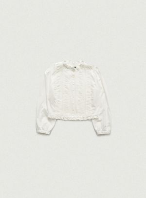Plene Pintuck blouse_Ivory