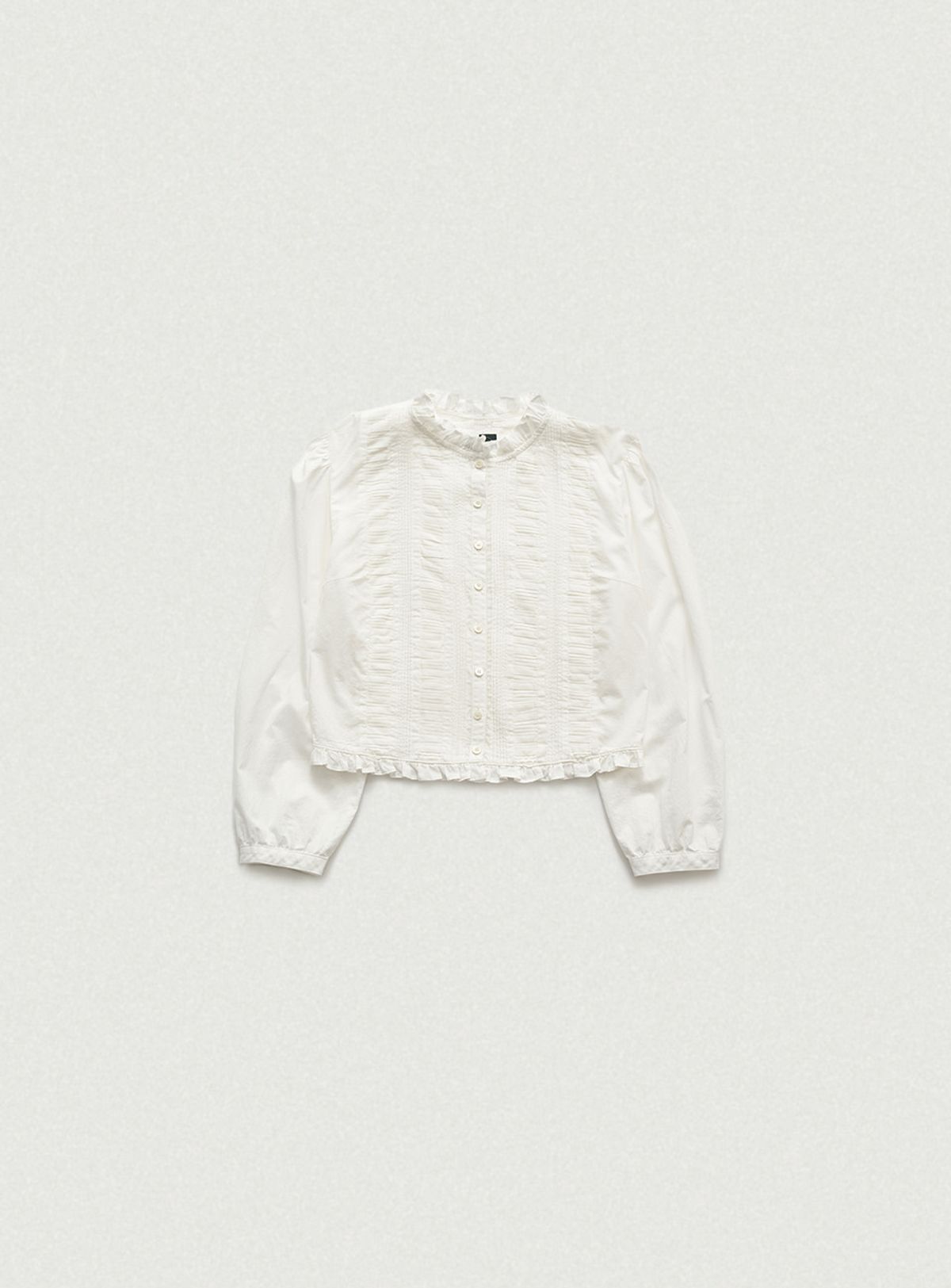 더바넷(THEBARNNET) Plene Pintuck blouse_Ivory