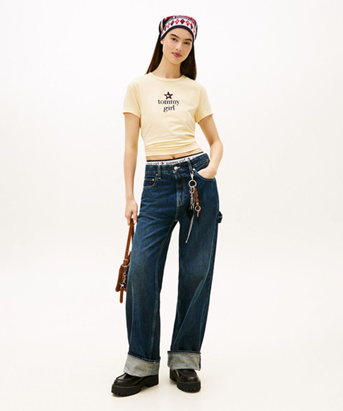 타미진스(TOMMY JEANS) 스타 그래픽 티셔츠 (T32G0TTO64TWT1ZGA)