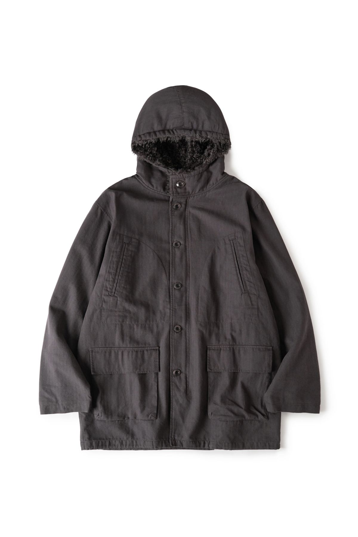 해칭룸(HATCHINGROOM) Hooded Mil Parka Charcoal