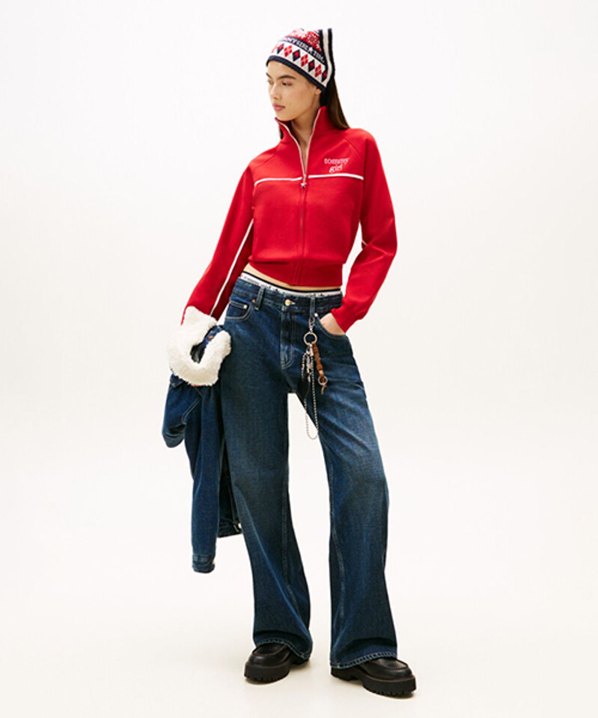 타미진스(TOMMY JEANS) 니트 트랙 재킷 (T32G0TJC67TWT1XLF)