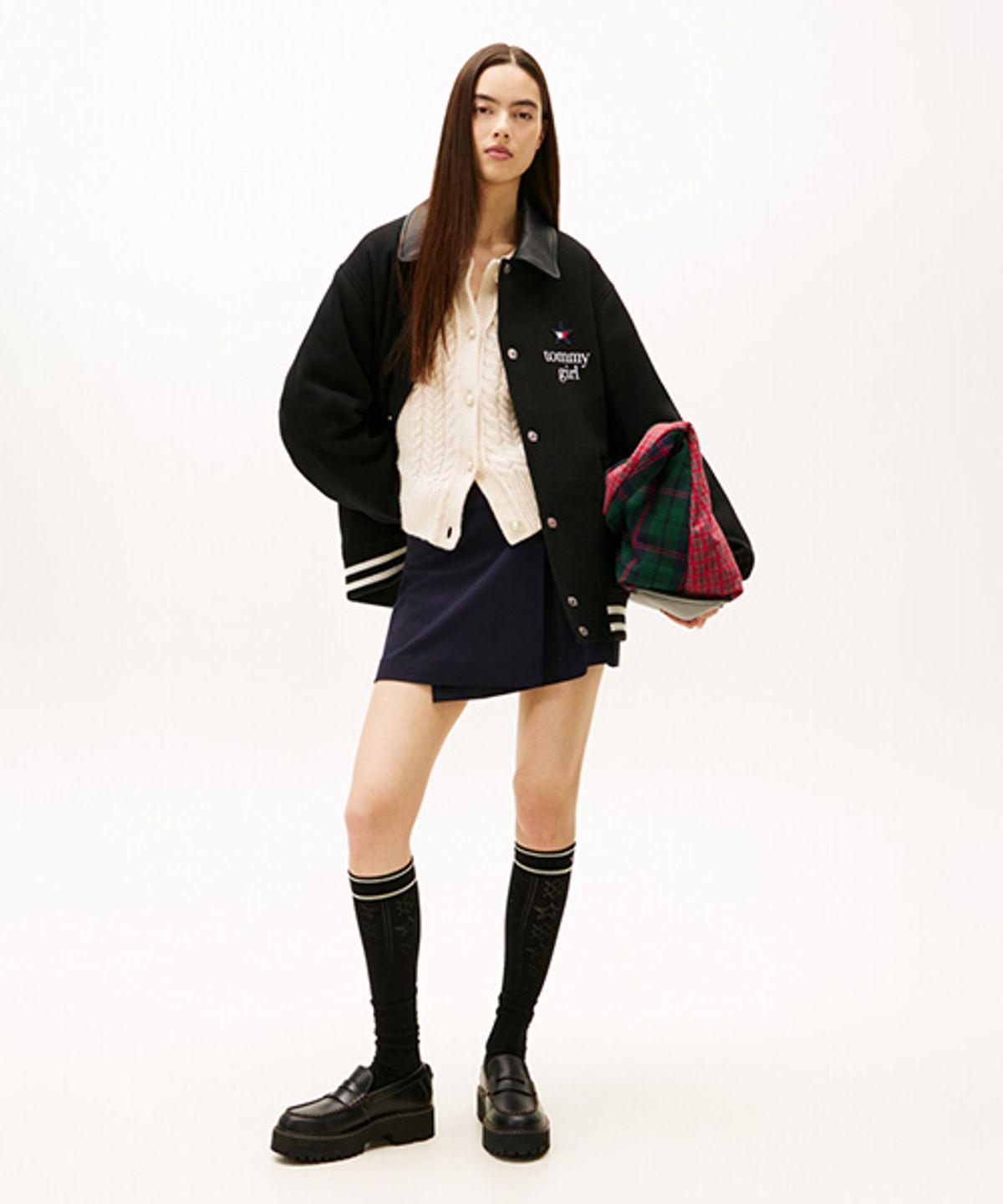 타미진스(TOMMY JEANS) 울 바시티 재킷 (T32G0WJC61TWT1BDS)