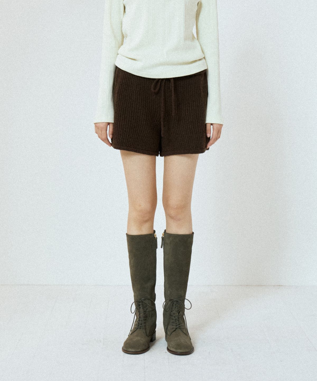 호와스(HOWUS) CLE KNIT SHORTS (BROWN)