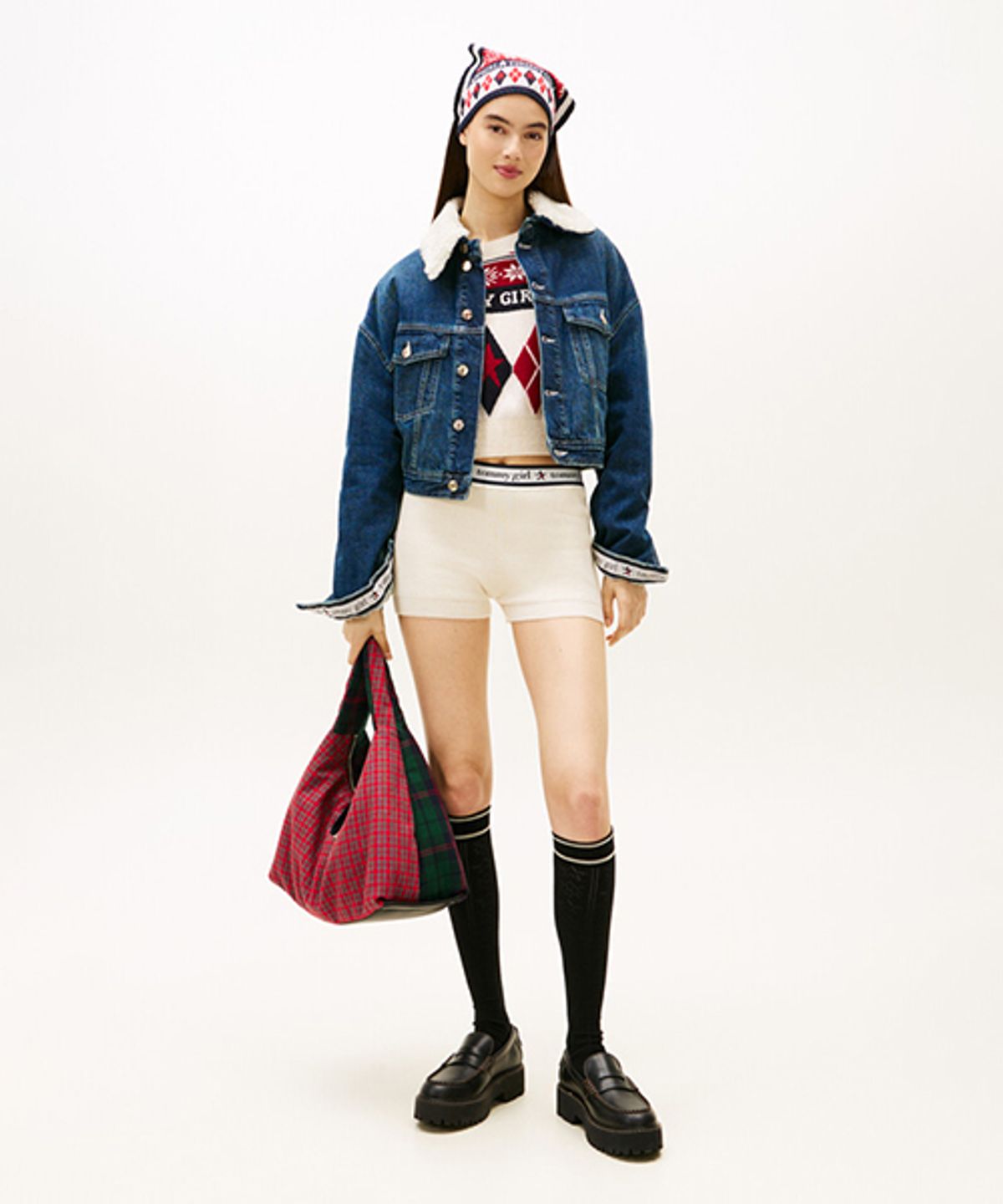 타미진스(TOMMY JEANS) 니트 울 쇼츠 (T32G0WPQ74TWT1YBL)
