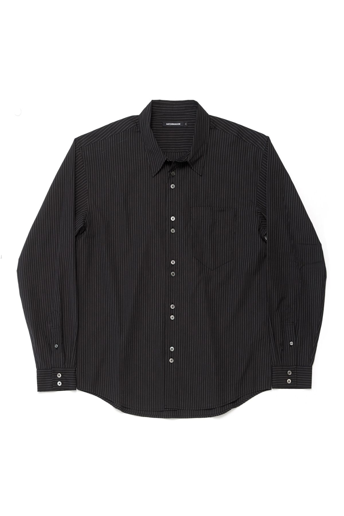 해칭룸(HATCHINGROOM) Rana Shirt Pin Stripe Black
