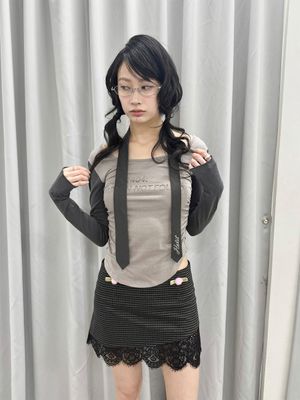 에러 404 셔링 워머 탑 (머드그레이)