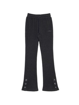 이지 버튼 슬림 팬츠 (차콜)