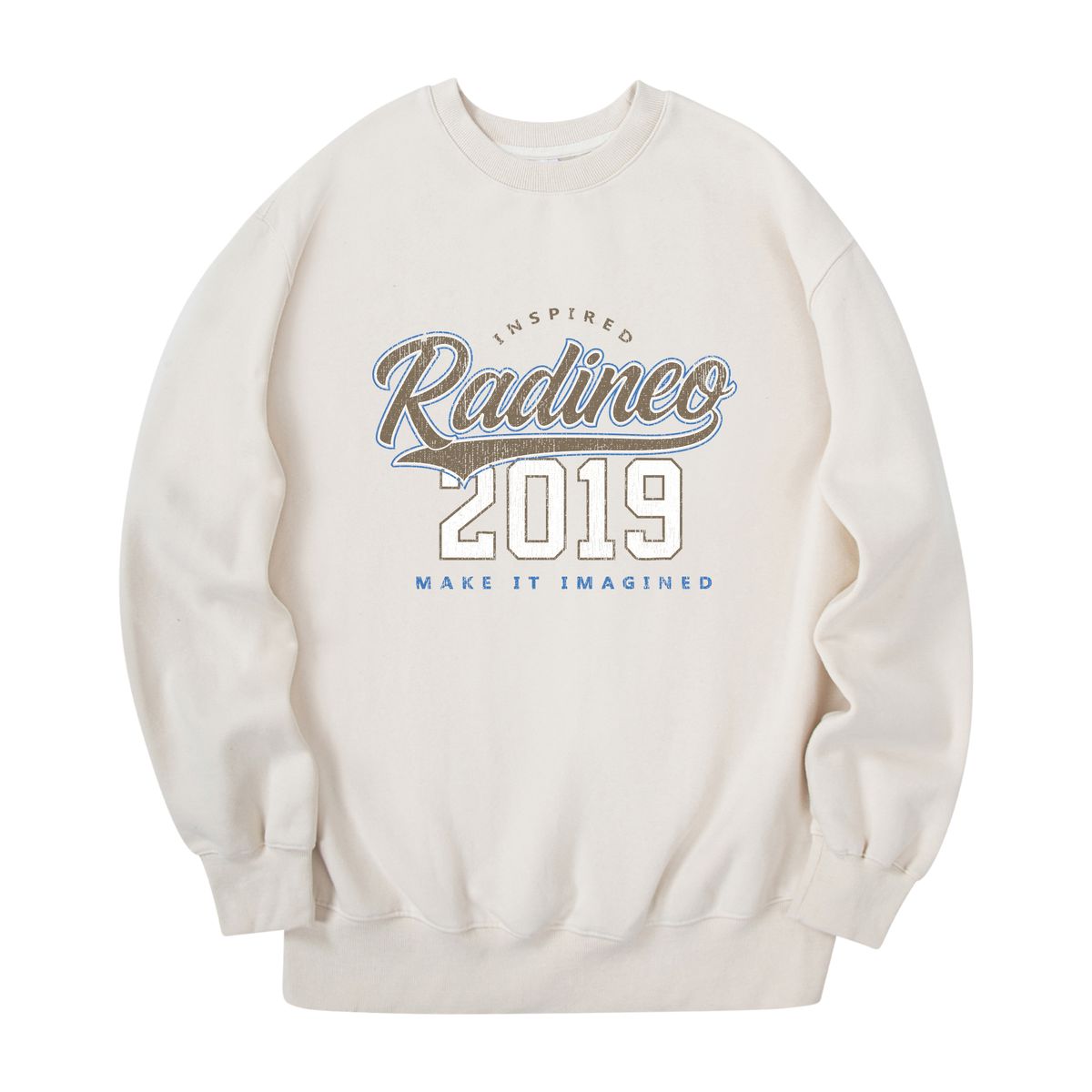 라디네오(RADINEO) 베이직 로고 맨투맨 크림