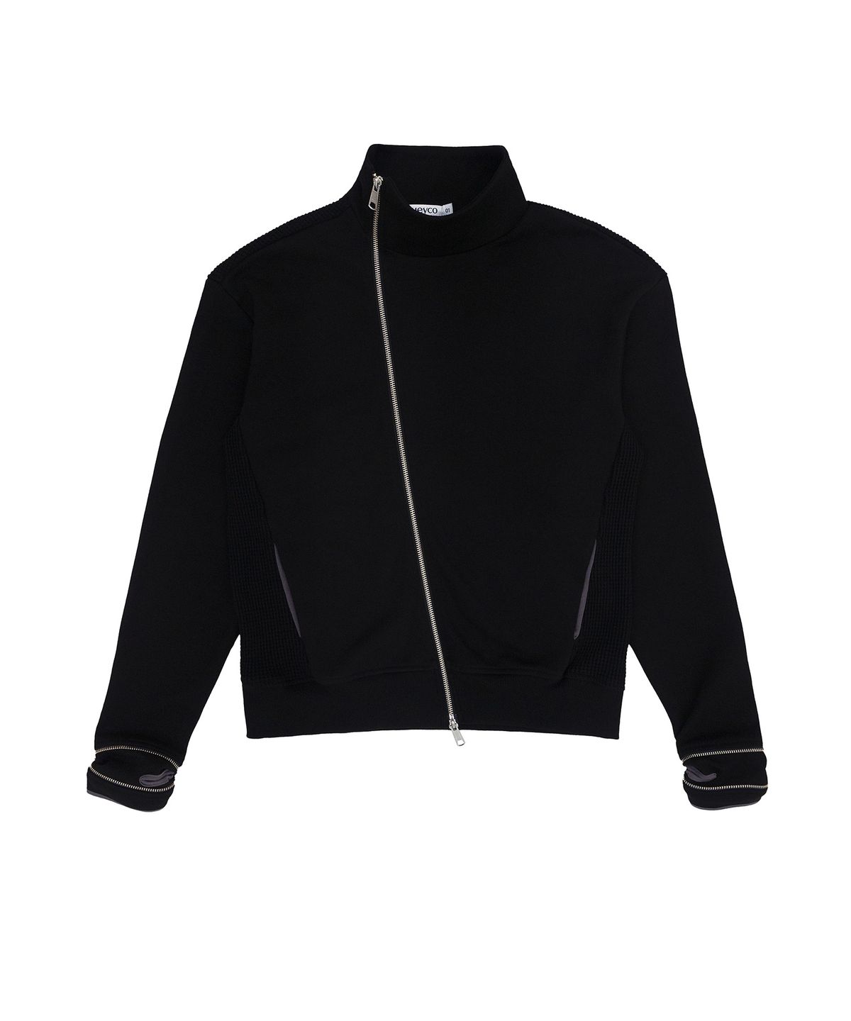 휴이(HUEY) Side-Zip Neck Track Top Black