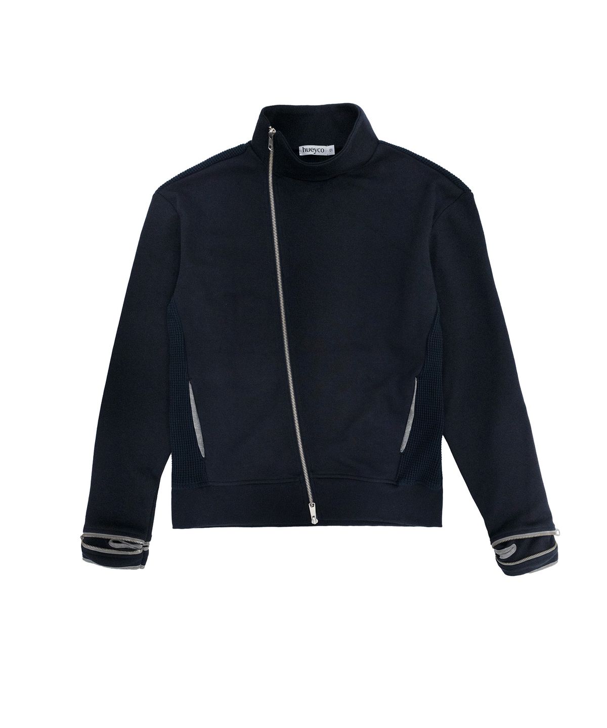 휴이(HUEY) Side-Zip Neck Track Top Navy