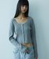 Round Ribbed Cardigan [Gray]