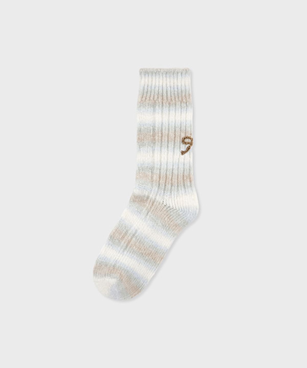 삭스어필(SOCKS APPEAL) RIBBON GIRL wool embroidery gradation stripe haze