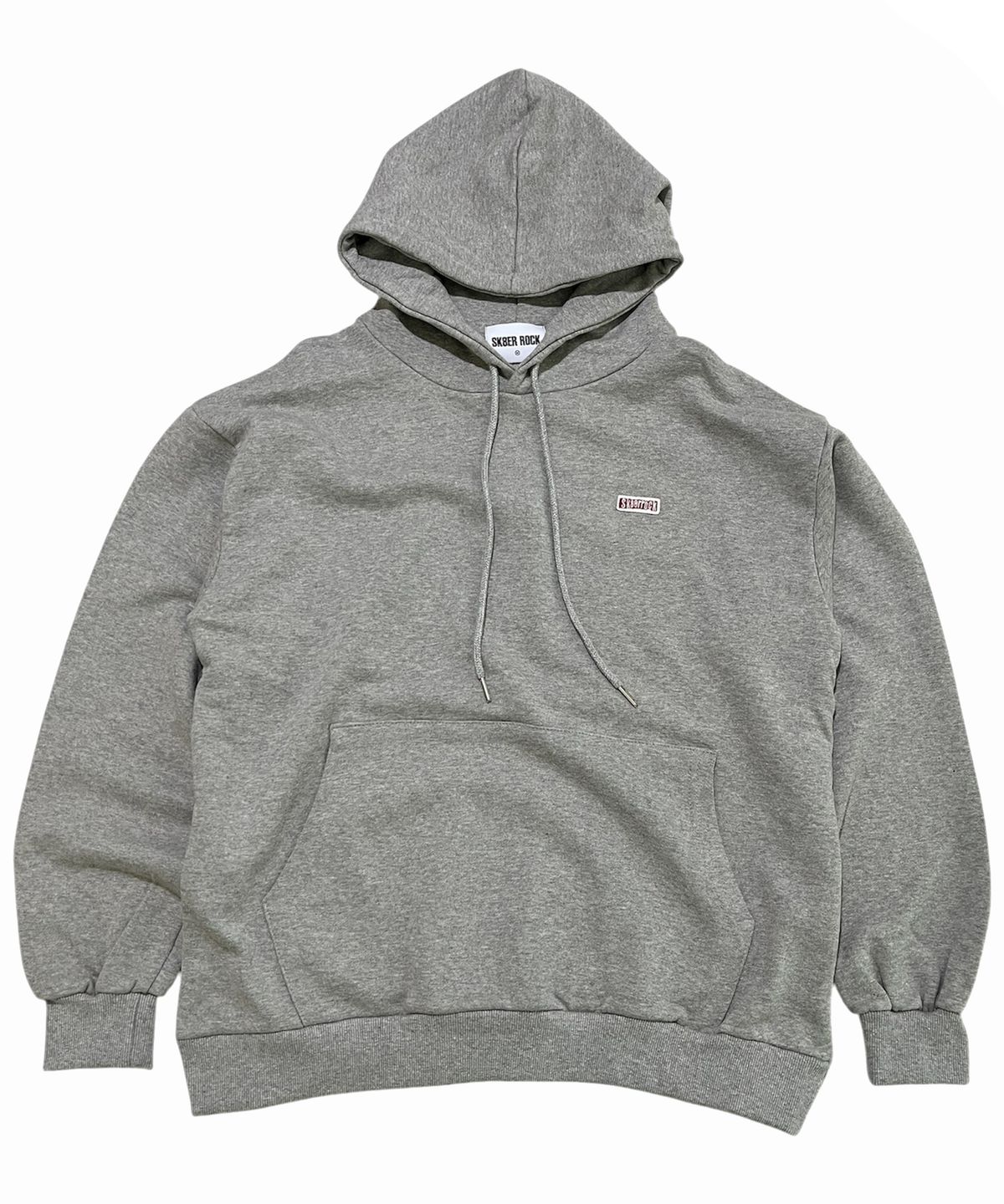 스케이터락(SK8ER ROCK) Small Logo Sweat Hoodie ((melange gray))