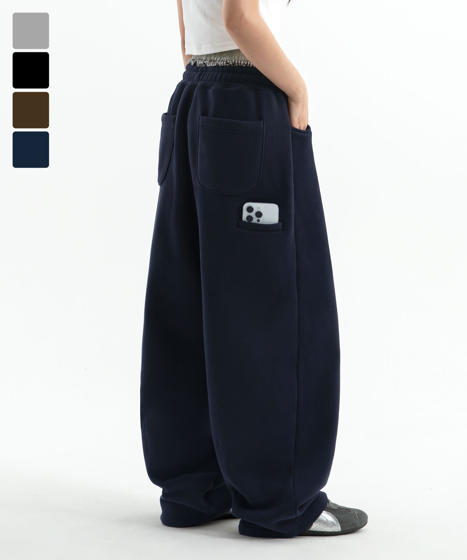 MUSINSA | BRENSON Cozy Leg Fit Dart Fleece Pants (4 Colors)