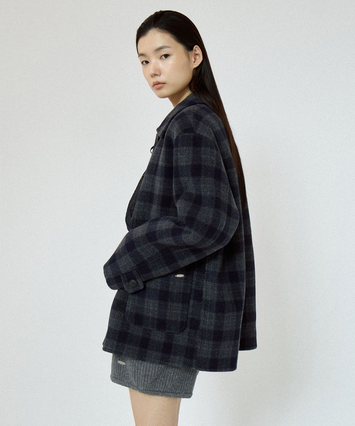 호와스(HOWUS) MARGARET HAND JACKET (NAVY CHECK)