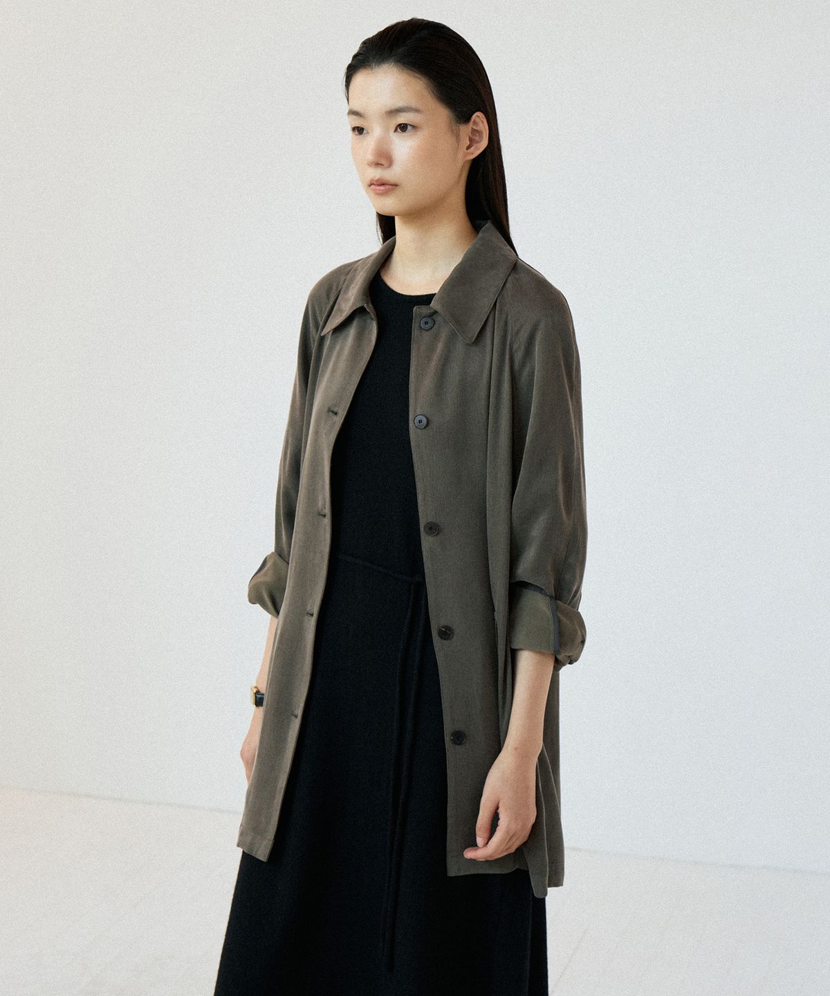 호와스(HOWUS) SIKEN ROBE JACKET (ASH KHAKI)
