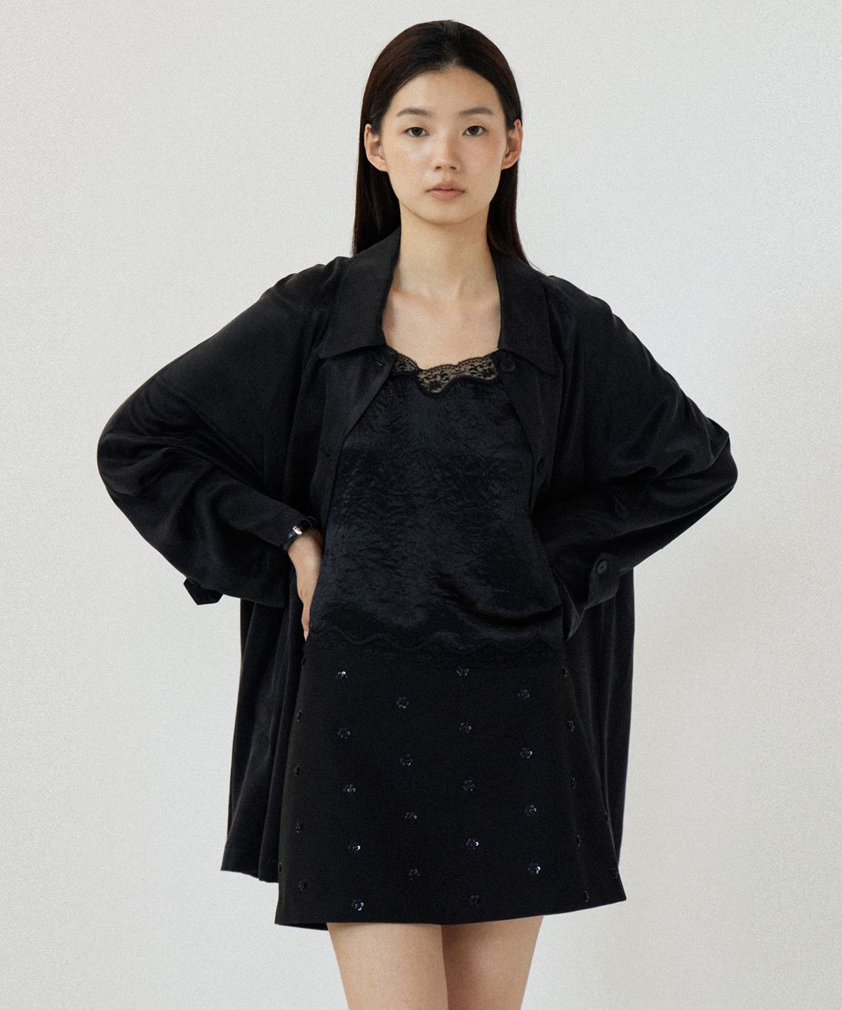 호와스(HOWUS) SIKEN ROBE JACKET (ASH BLACK)