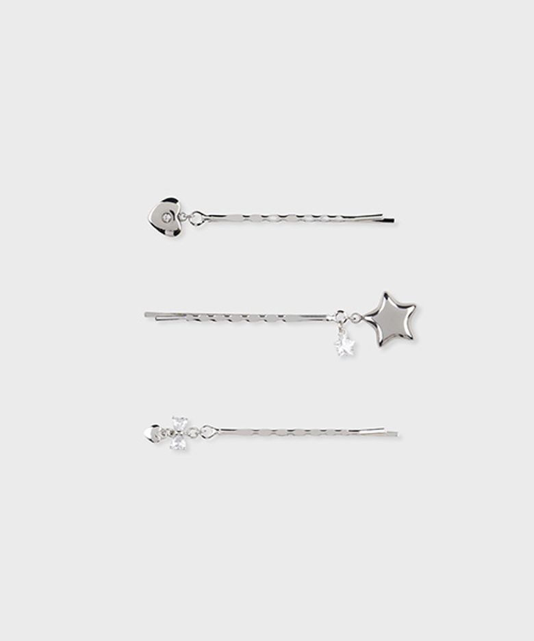 mini charm hair pin set