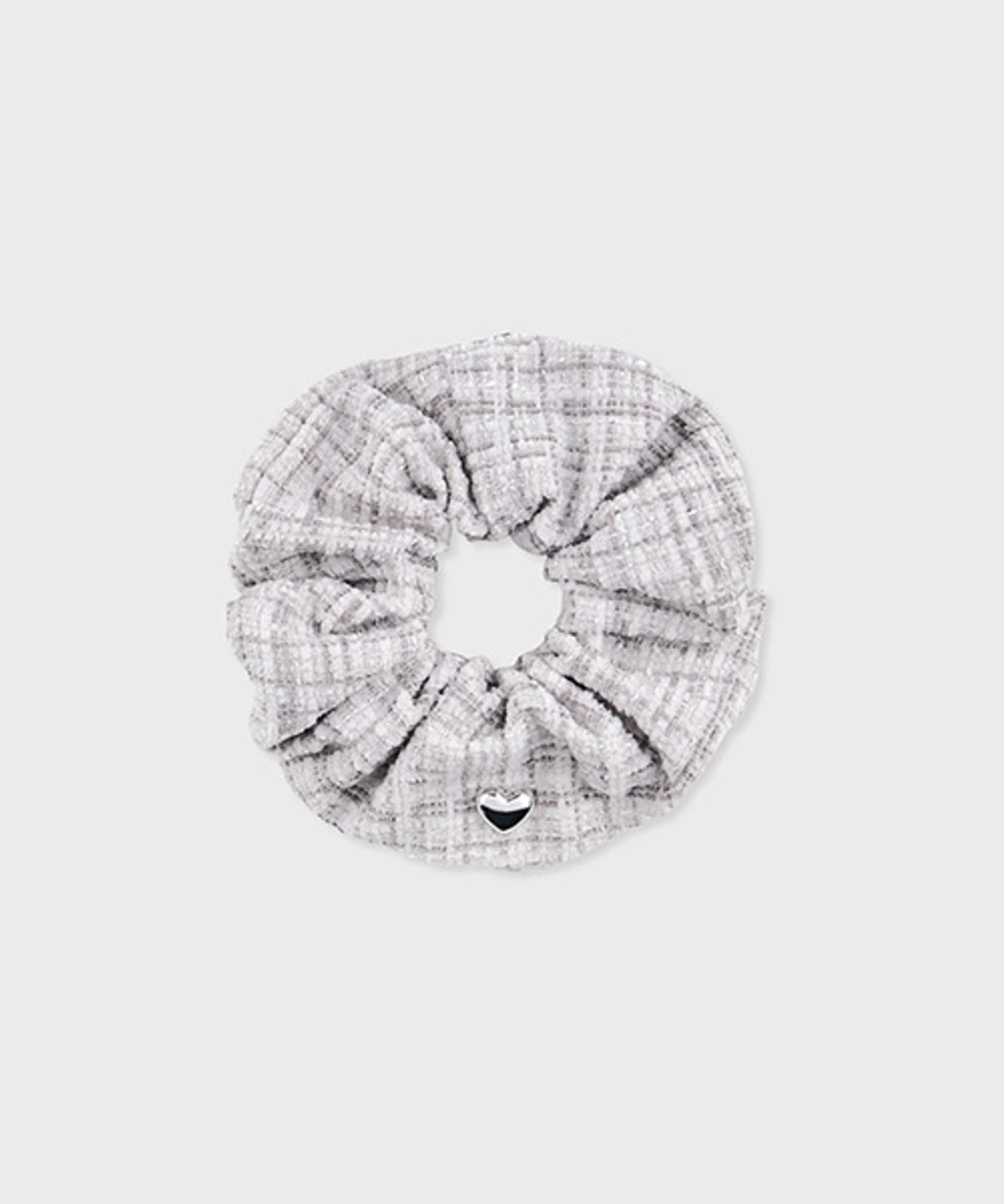 삭스어필(SOCKS APPEAL) tweed hair scrunchie heart
