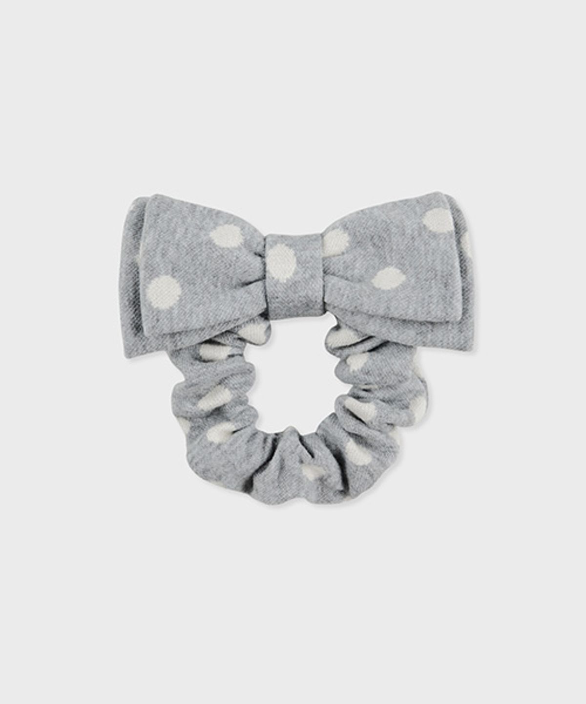삭스어필(SOCKS APPEAL) ribbon hair scrunchie grey dot